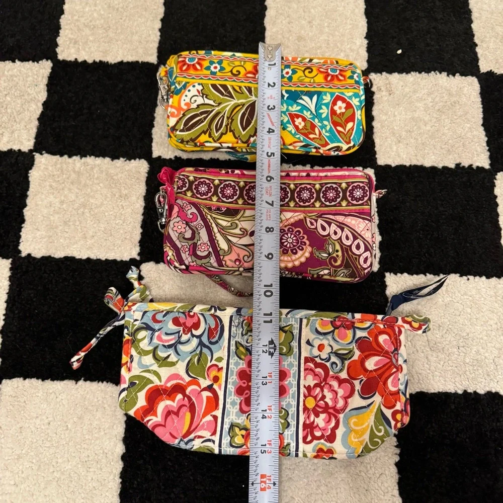 Vera Bradley Lot of 3 Wristlet Zip Top Pouch Bags - Picture 11 of 13